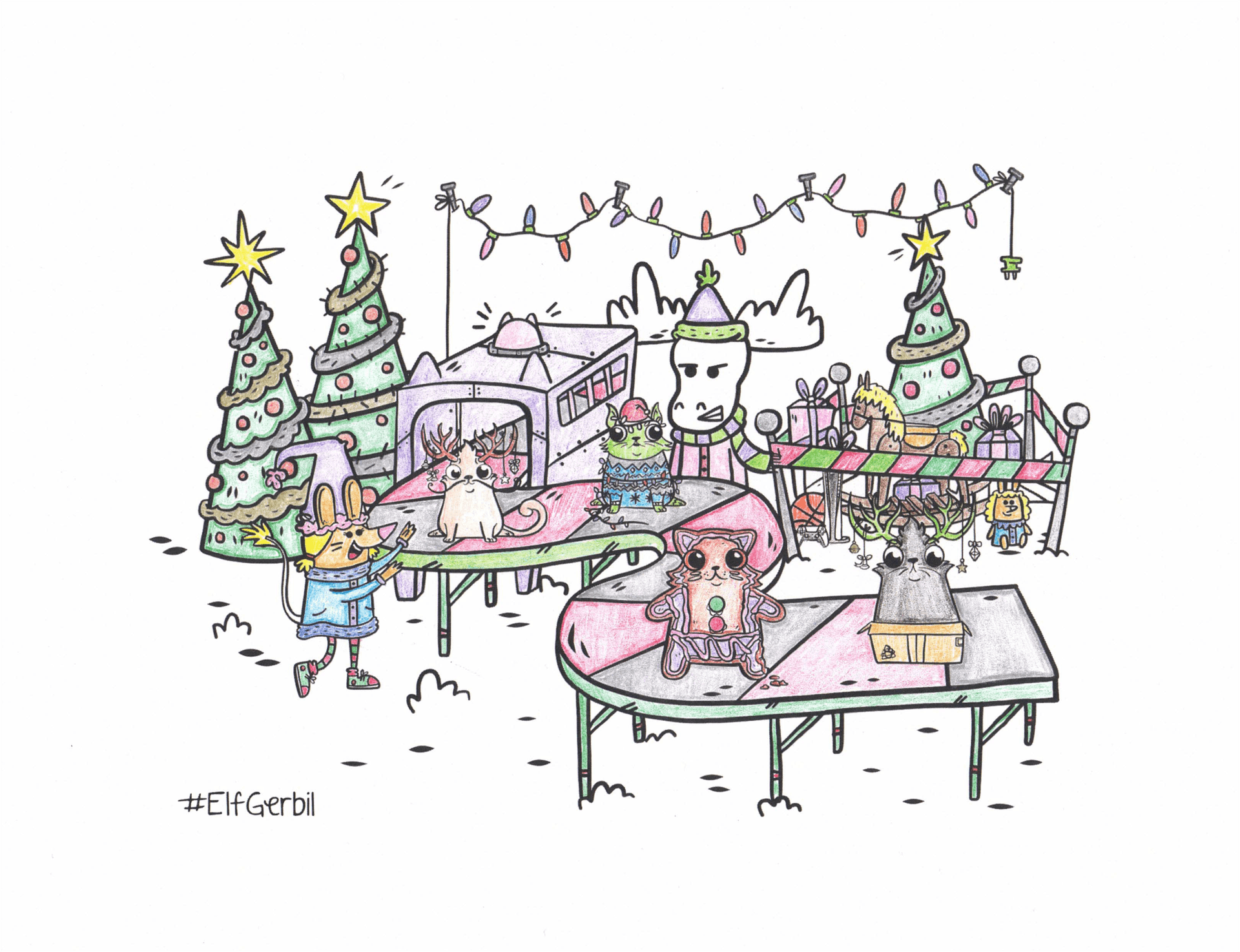 Elf Gerbil returned artwork by Black Echo