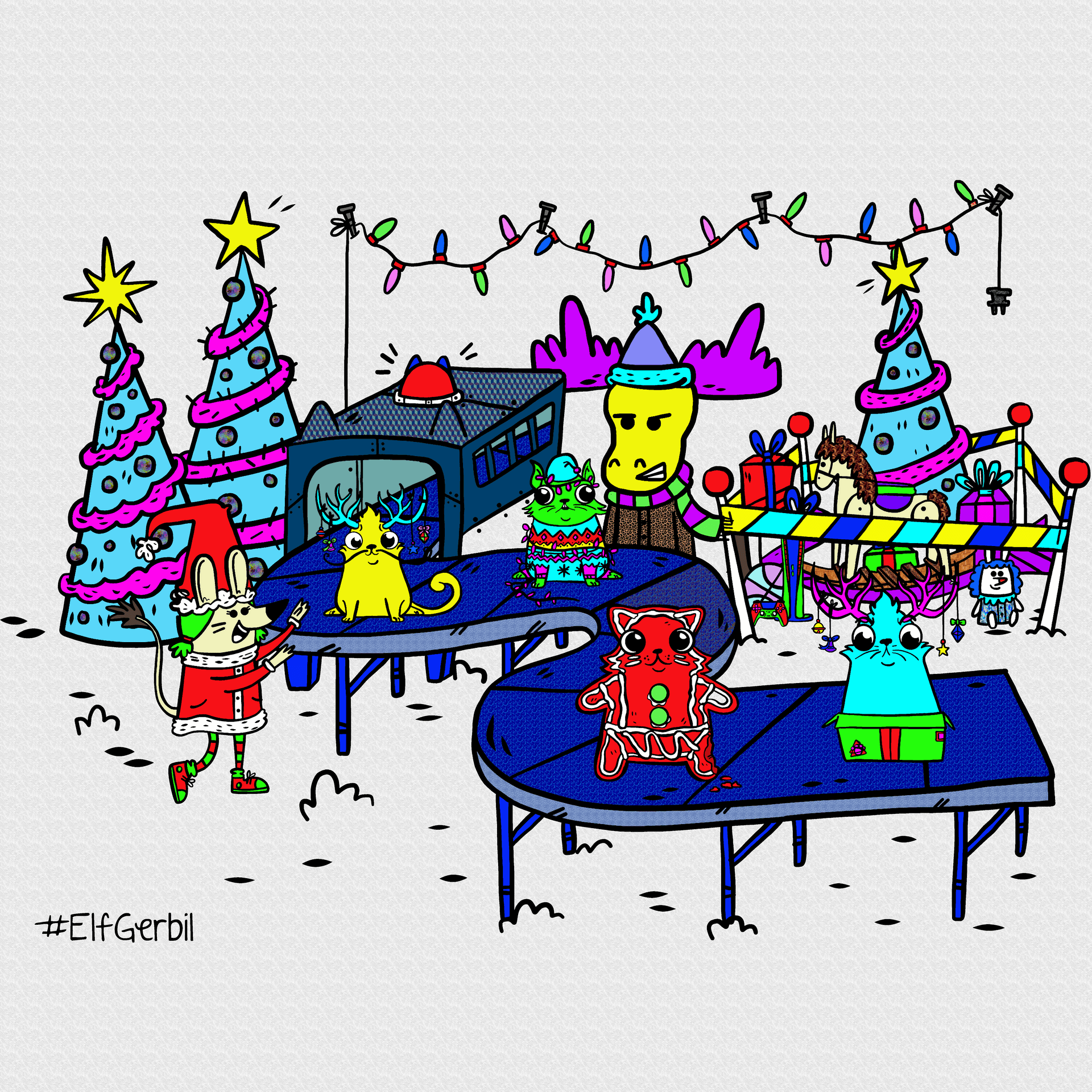 Elf Gerbil returned artwork by Eva