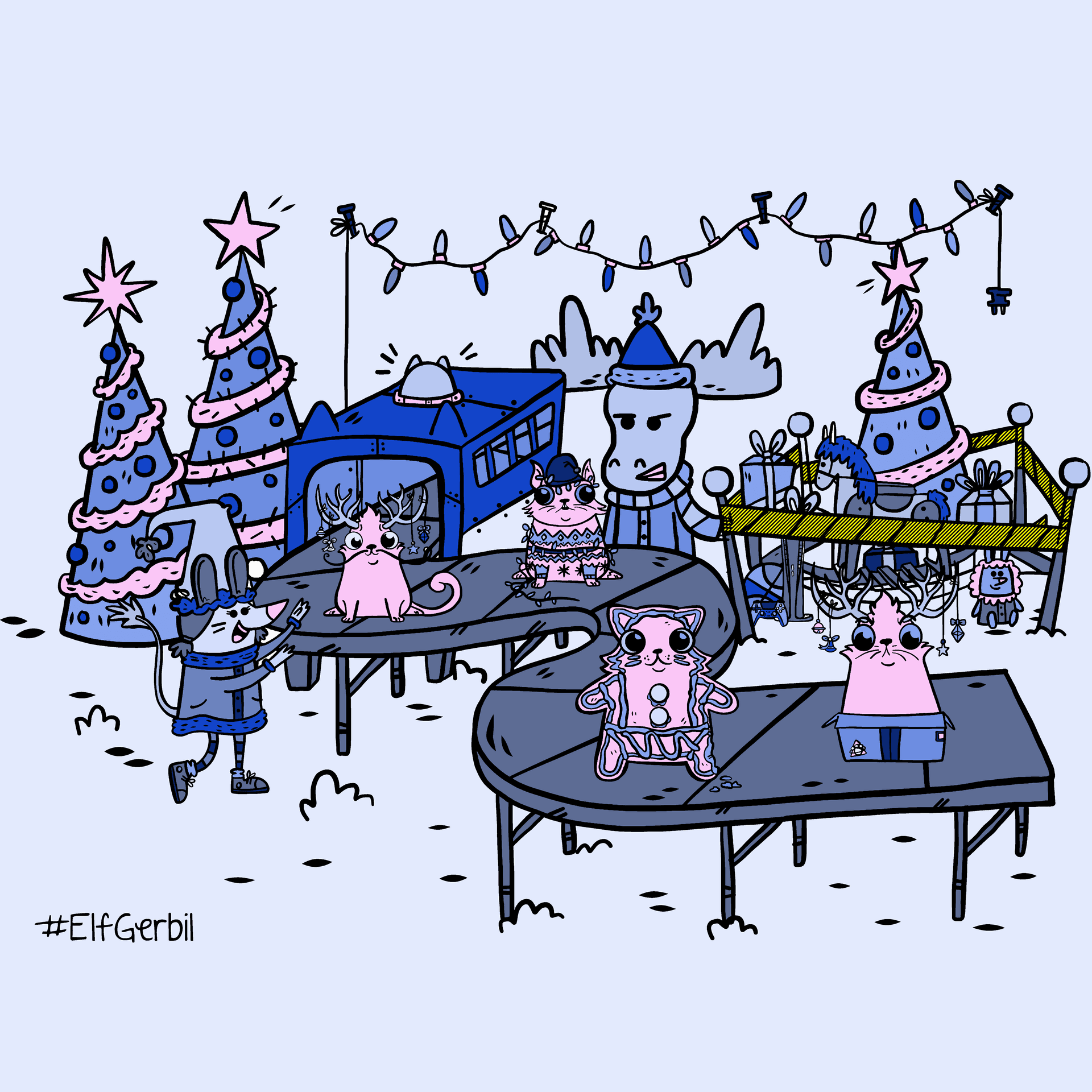 Elf Gerbil returned artwork by Carla / muc_j