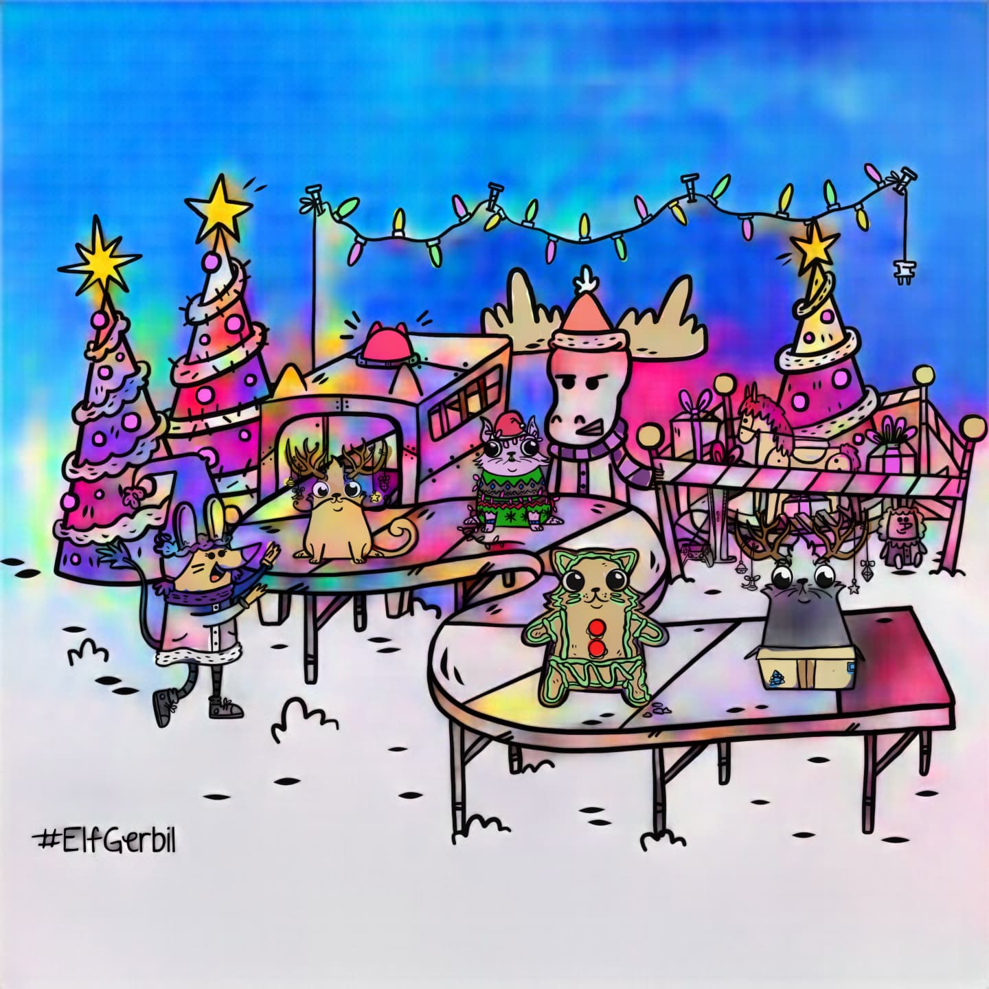 Elf Gerbil returned artwork by 0xfa1c0